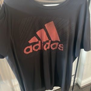 Black Adidas T-shirt with Red lettering